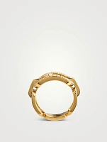 Move Link 18K Gold Ring With Diamonds