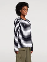 Fox Head Long-Sleeve T-Shirt Stripe Print