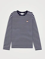 Fox Head Long-Sleeve T-Shirt Stripe Print