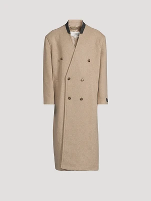 Wool-Blend Double-Breasted Coat