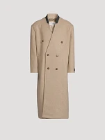 Wool-Blend Double-Breasted Coat