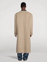 Wool-Blend Double-Breasted Coat