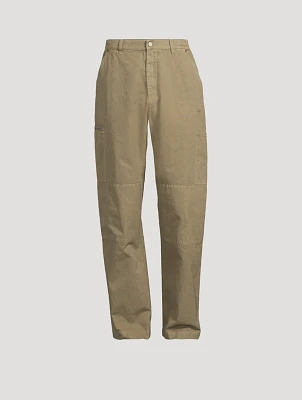Cotton Jersey Straight-Leg Pants