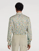 Chemise de coupe contemporaine à motif floral