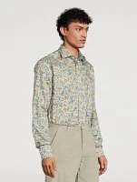 Chemise de coupe contemporaine à motif floral