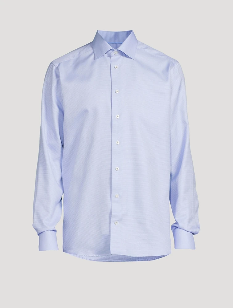 Slim Fit Semi Solid Twill Shirt