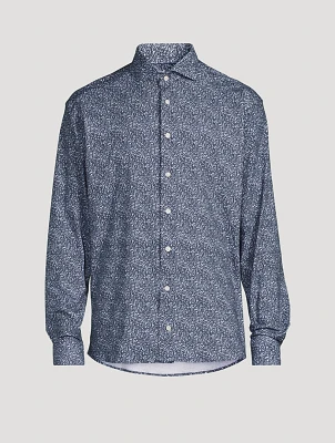 Slim Fit Paisley Four-Way Stretch Shirt