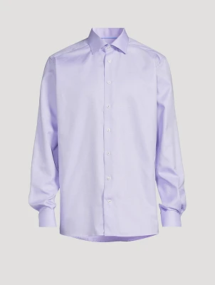 Contemporary Fit Semi Solid Twill Shirt