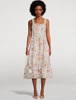 Fiori Midi Dress Floral Paisley Print