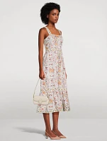 Fiori Midi Dress Floral Paisley Print