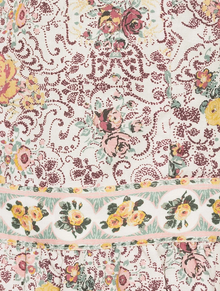 Fiori Midi Dress Floral Paisley Print