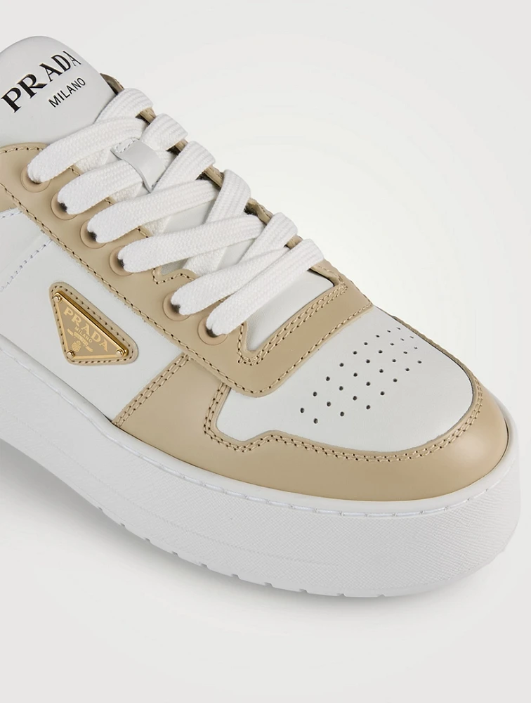 Downtown Leather Platform Sneakers