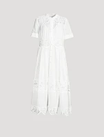 Pop Lace-Trimmed Shirt Dress