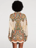 Ottie Oversized Shirt Paisley Print