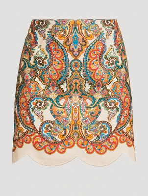 Ottie Mini Skirt Paisley Print