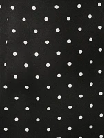 Charmeuse Pencil Skirt Polka Dot Print