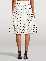 Poplin Circle Skirt Polka Dot Print