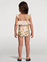 Pop Frill Swim Set Floral Print