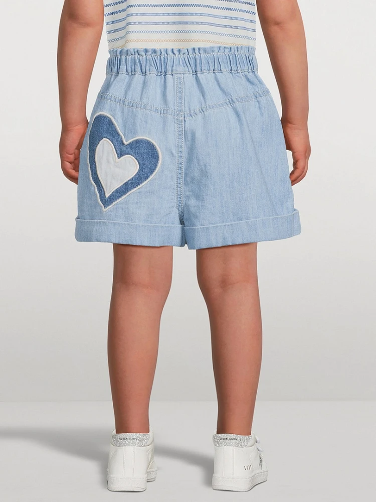 Waverly Denim High-Waisted Utility Shorts