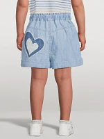 Waverly Denim High-Waisted Utility Shorts