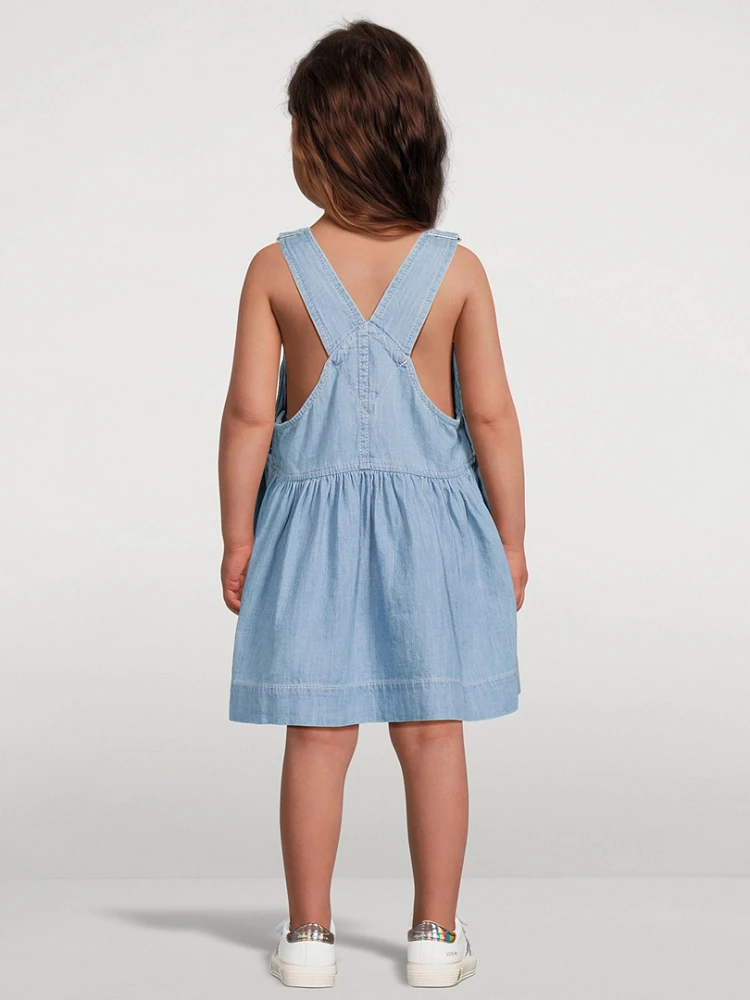 Waverly Denim Heart Overall Dress