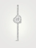 Joy Cœur White Gold Earring With Pavé Diamonds