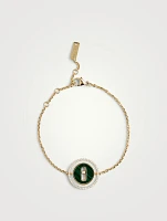 Lucky Move 18K Gold Malachite Bracelet With Diamonds