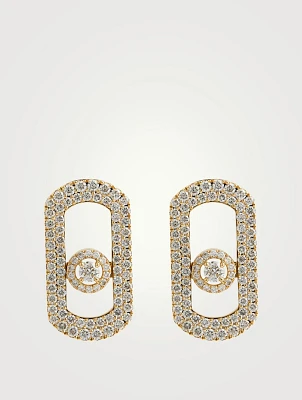 So Move Pavé 18K Gold Earrings With Diamonds