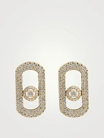 So Move Pavé 18K Gold Earrings With Diamonds