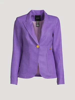 Duchess Linen Patch Pocket Blazer