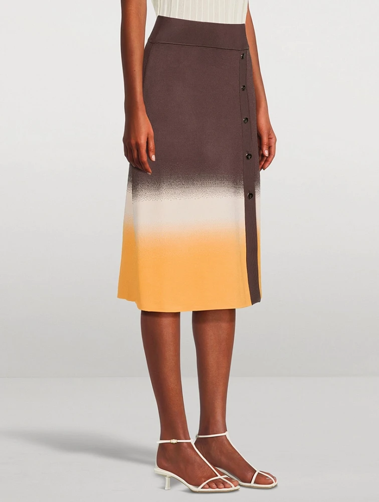 Kafka Gradient A-Line Midi Skirt