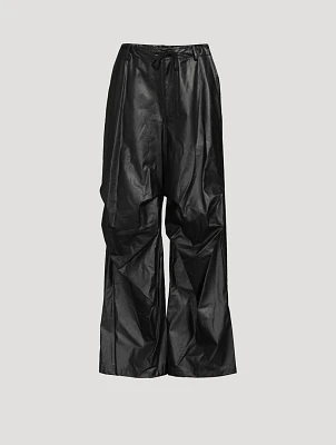 Baggy Faux Leather Pants