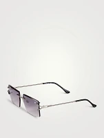 VF Icon Drill Mount 24K Gold Rectangular Sunglasses