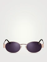 Cypher 24K Gold Plated Oval Sunglasses