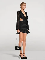 Mini RV Bouquet Strass Satin Clutch