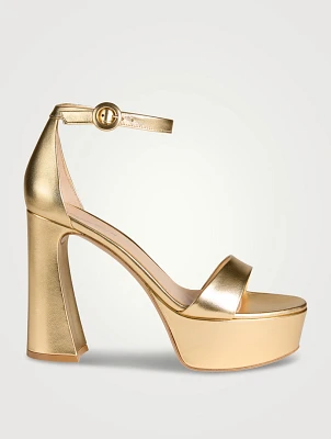 Holly Metallic Leather Platform Sandals