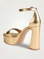 Holly Metallic Leather Platform Sandals