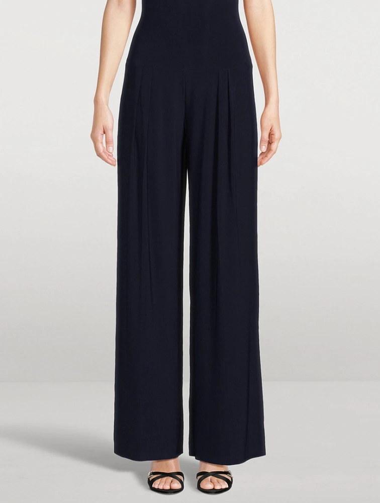 High-Waisted Pleated Trousers