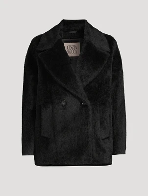 Alpaca And Wool Double-Breasted Peacoat