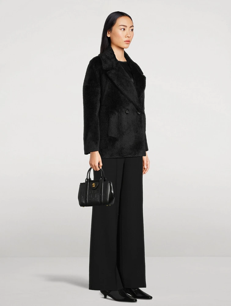 Alpaca And Wool Double-Breasted Peacoat