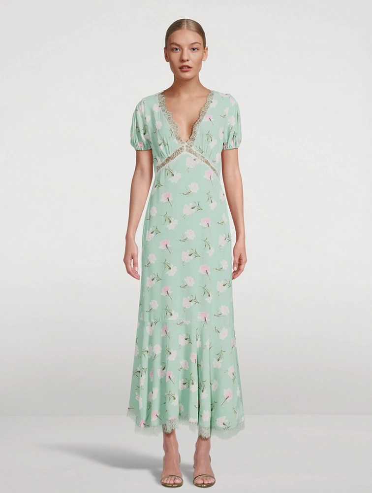 Aurelle Midi Dress Floral Print