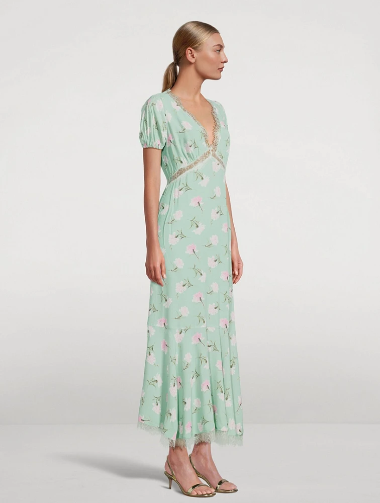 Aurelle Midi Dress Floral Print