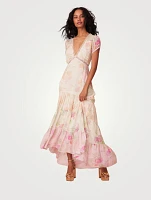 Roupell Chiffon Maxi Dress Floral Print