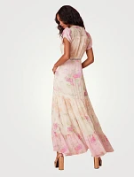 Roupell Chiffon Maxi Dress Floral Print