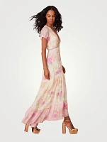 Roupell Chiffon Maxi Dress Floral Print