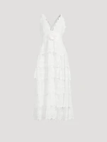 Nevis Tiered Eyelet Cotton Dress