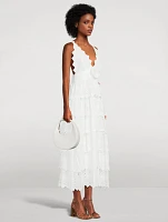 Nevis Tiered Eyelet Cotton Dress