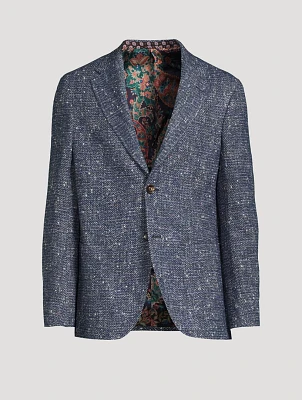 Wool-Blend Blazer Jacket