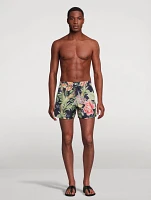 Technical Canvas Floral Swim Shorts