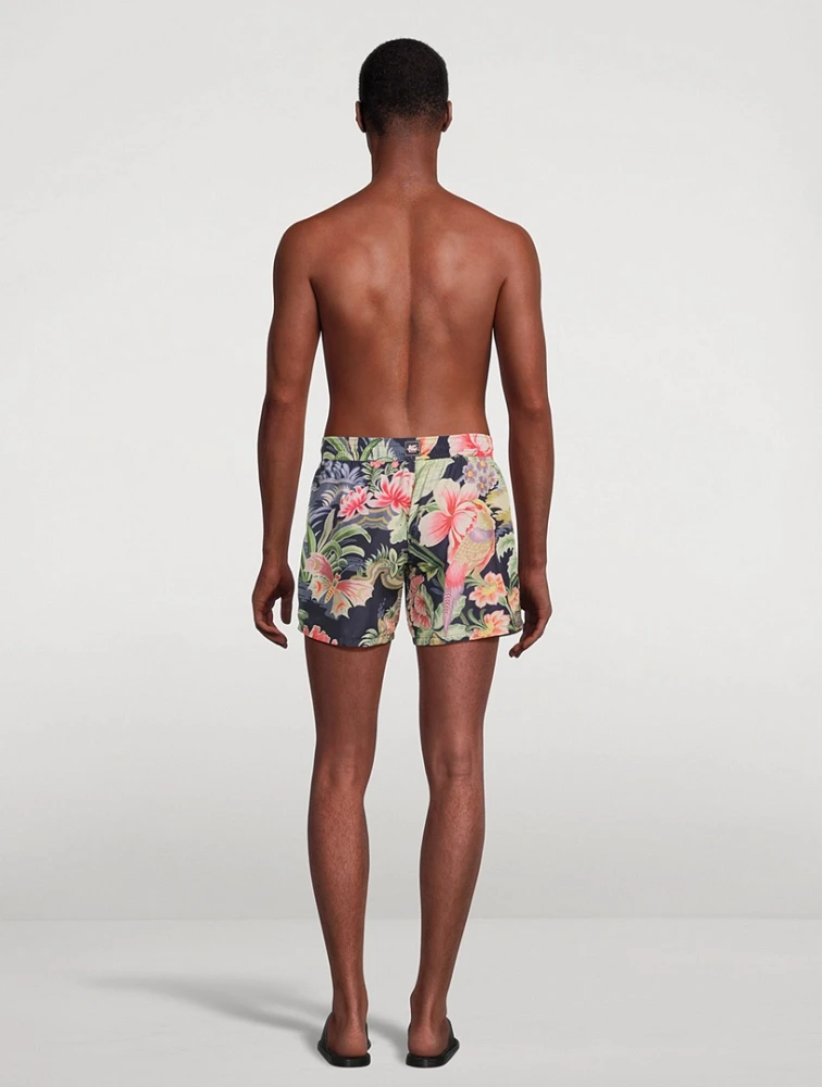 Technical Canvas Floral Swim Shorts